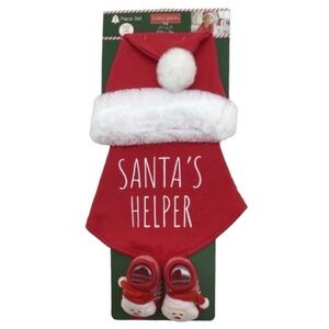 Baby Gear 3pc. “Santa’s Helper” Christmas Set (NWT) (Baby 0-12 M)